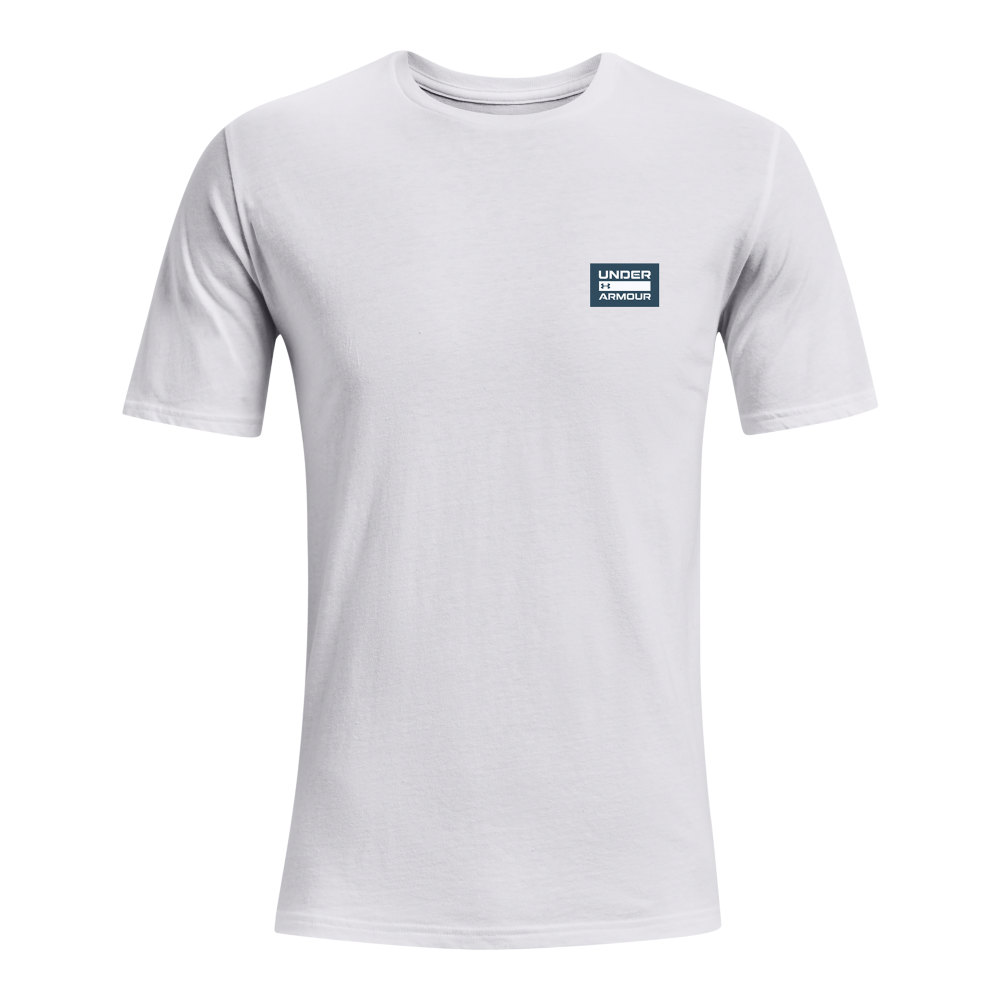 Under Armour Men's Left Chest Logo Tee-White - WHITE Thumbnail View 3