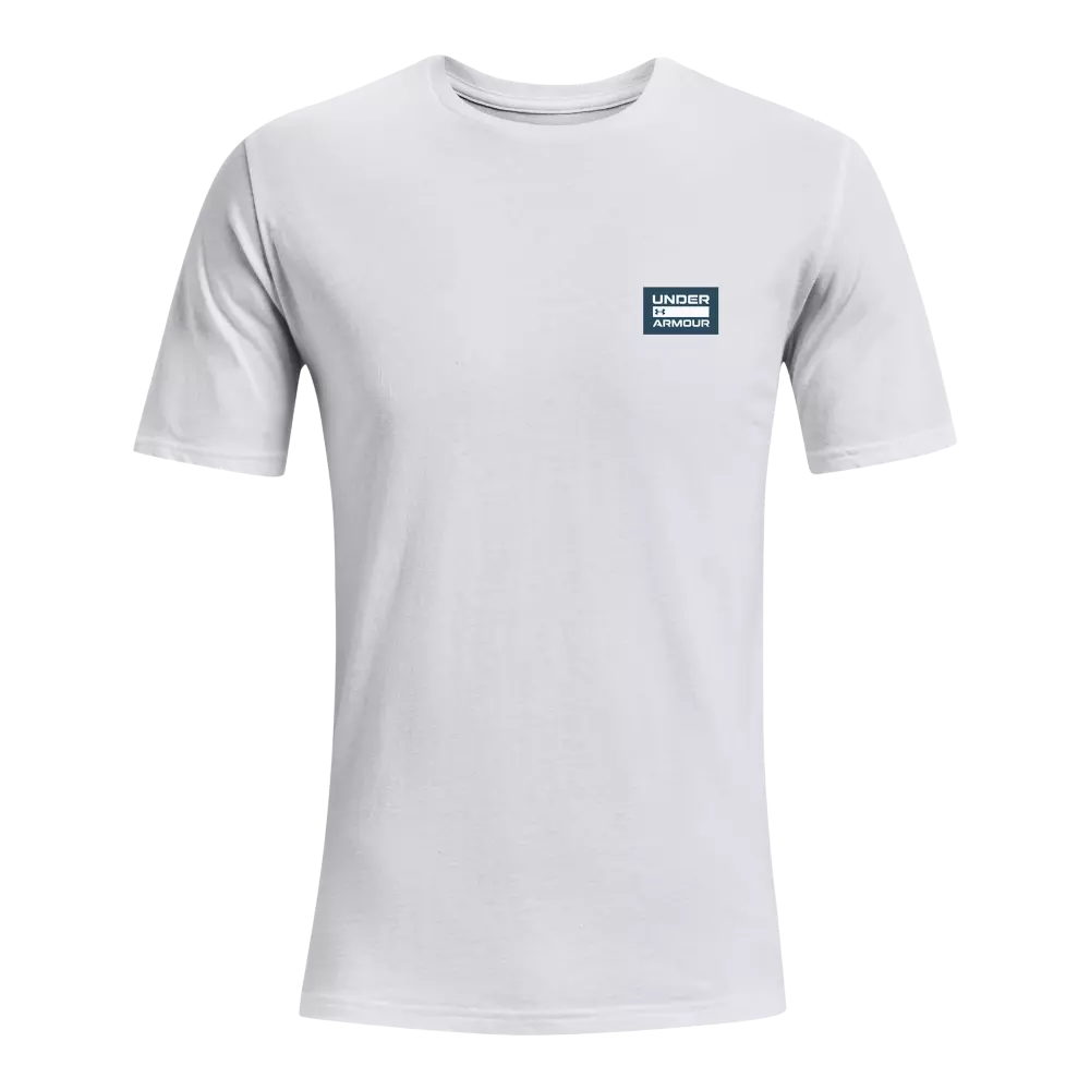 Under Armour Men's Left Chest Logo Tee-White - WHITE