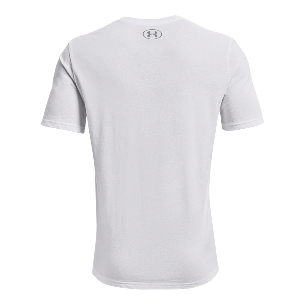 Under Armour Men's Left Chest Logo Tee-White - WHITE Thumbnail View 4
