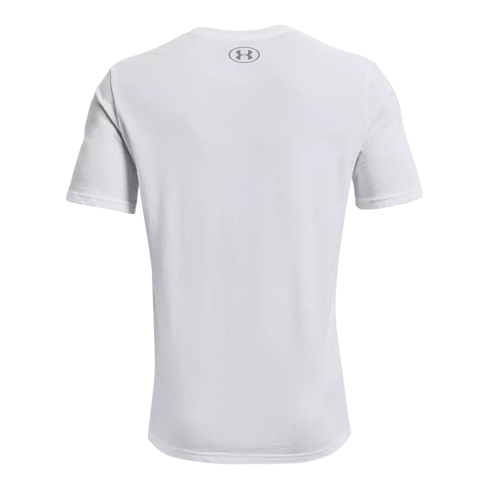 Under Armour Men's Left Chest Logo Tee-White - WHITE