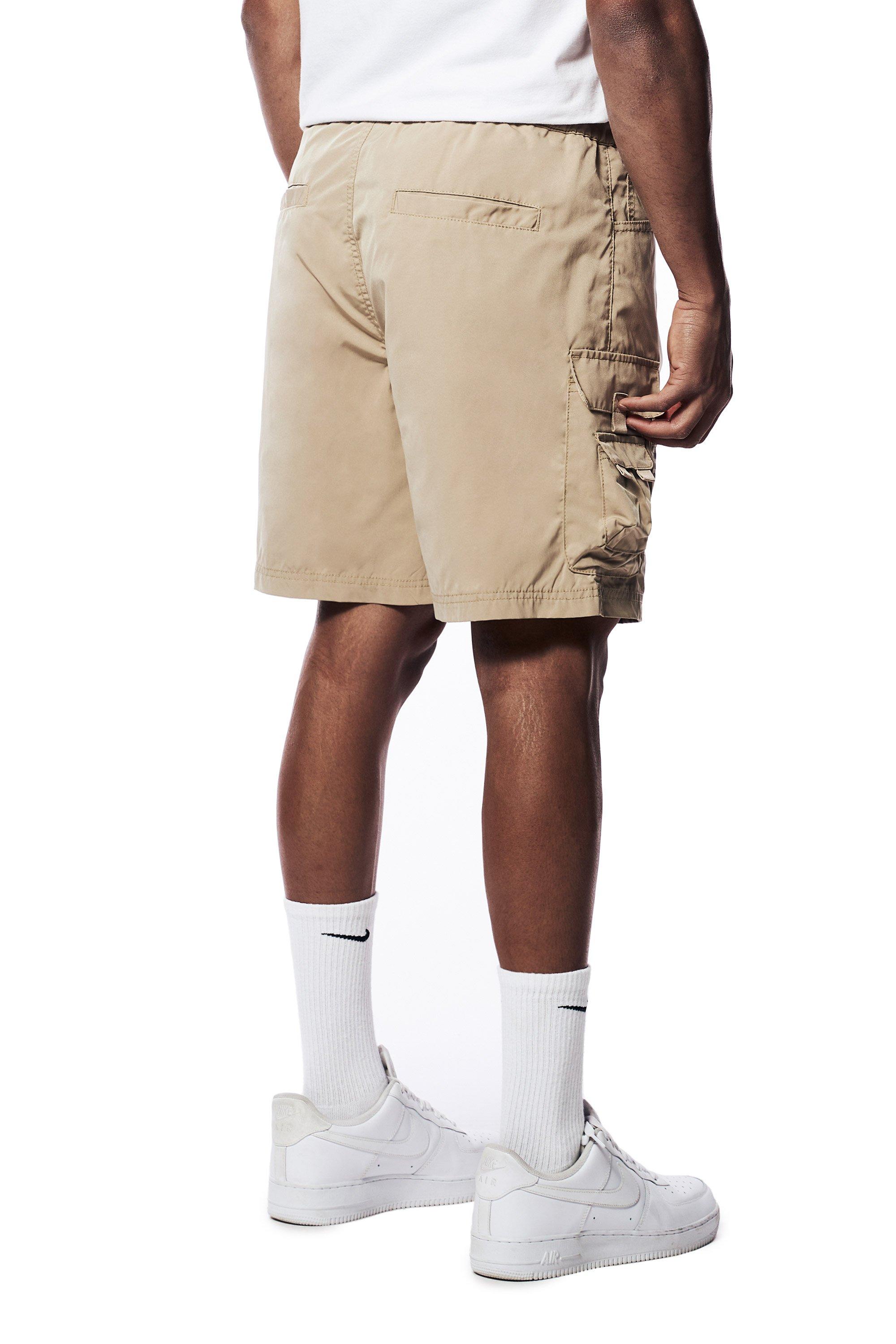 Smoke Rise Men's Nylon Utility Shorts - Khaki - KHAKI Thumbnail View 2