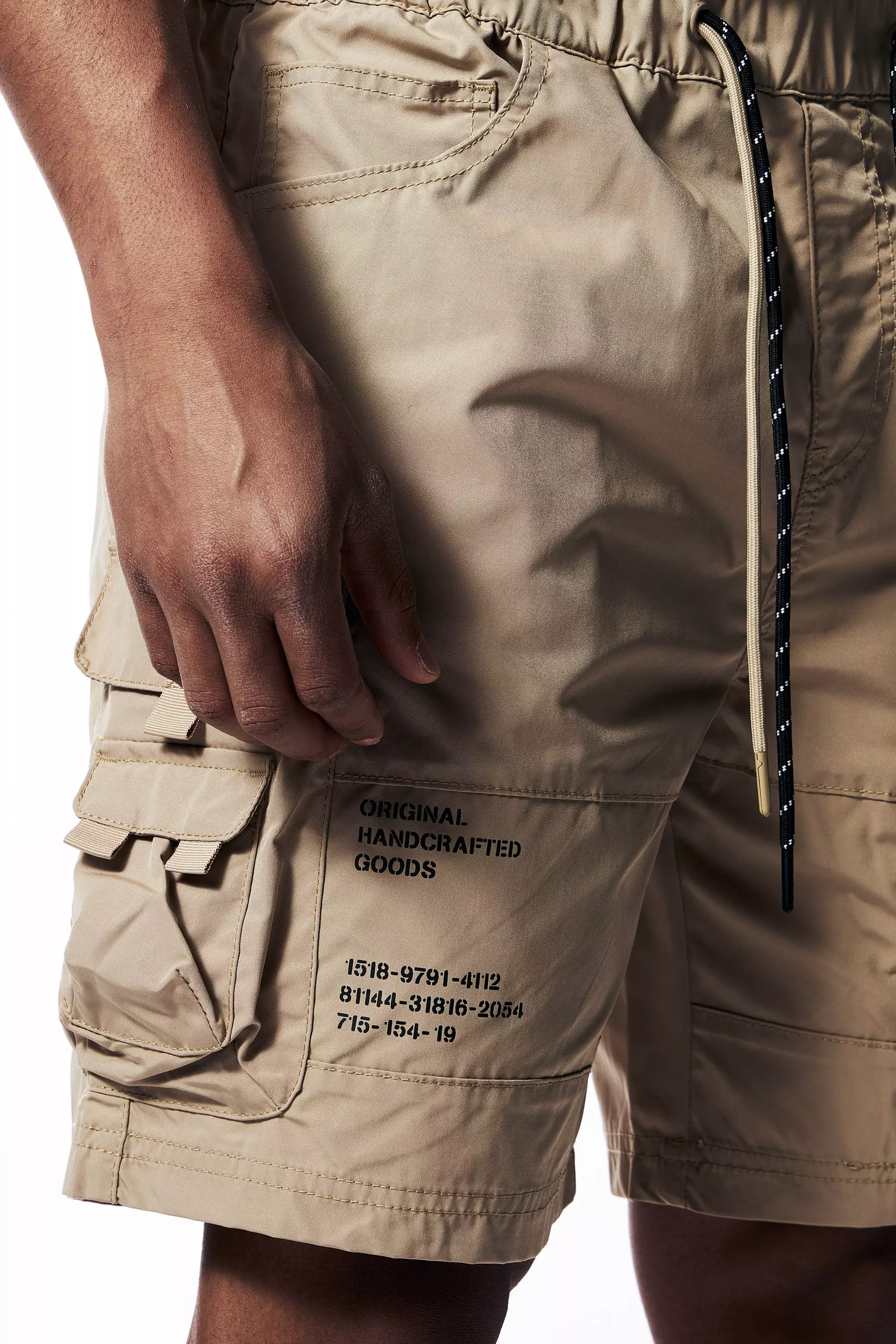 Smoke Rise Men's Nylon Utility Shorts - Khaki - KHAKI