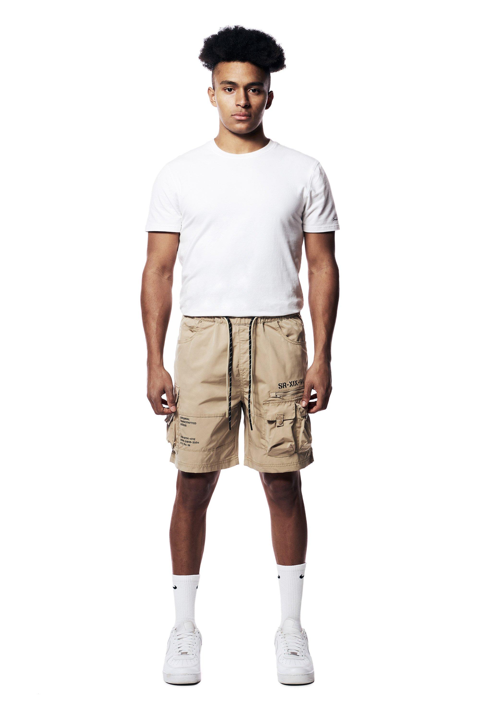 Smoke Rise Men's Nylon Utility Shorts - Khaki - KHAKI Thumbnail View 7