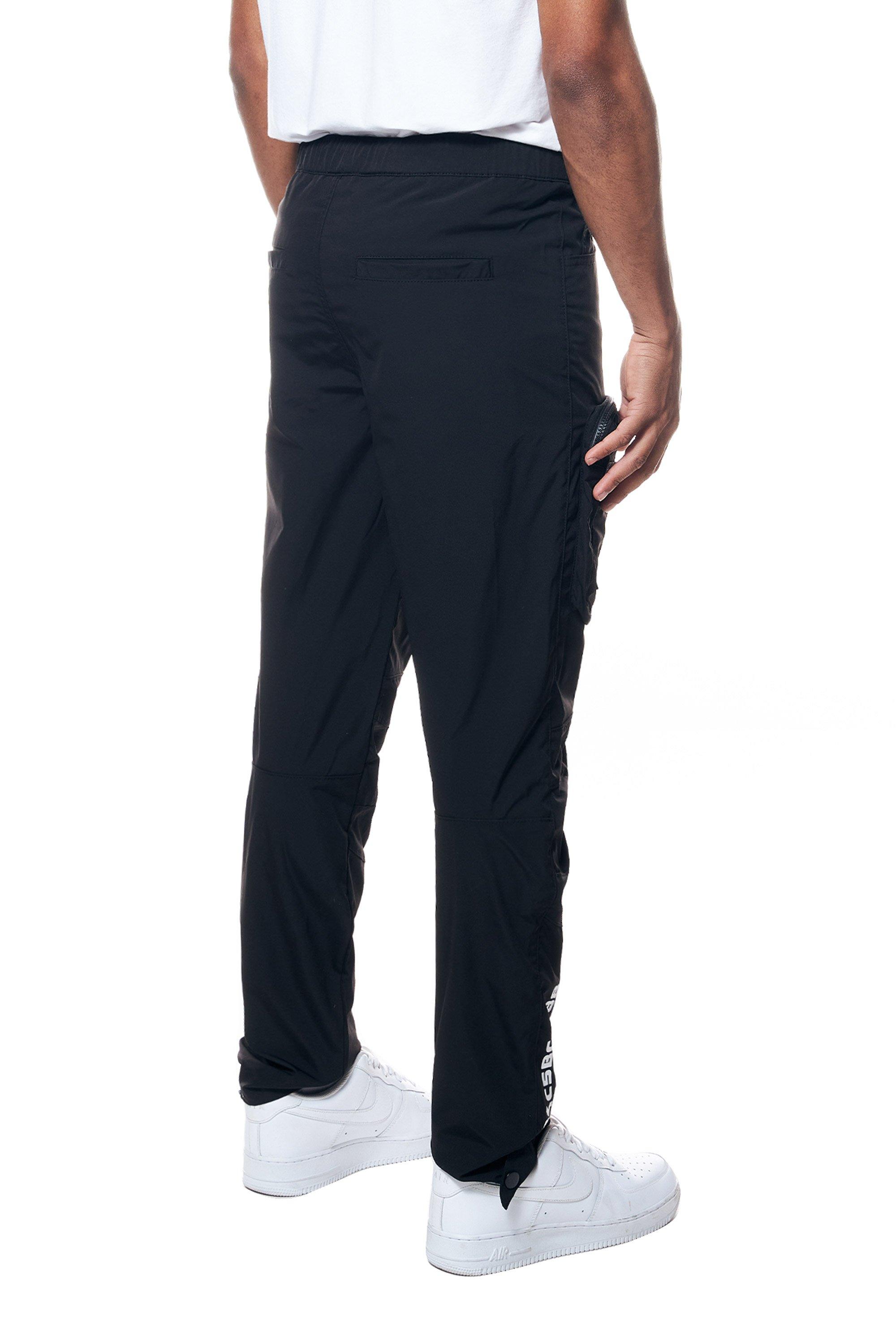 Smoke Rise Men's Printed Nylon Utility Pants - Black