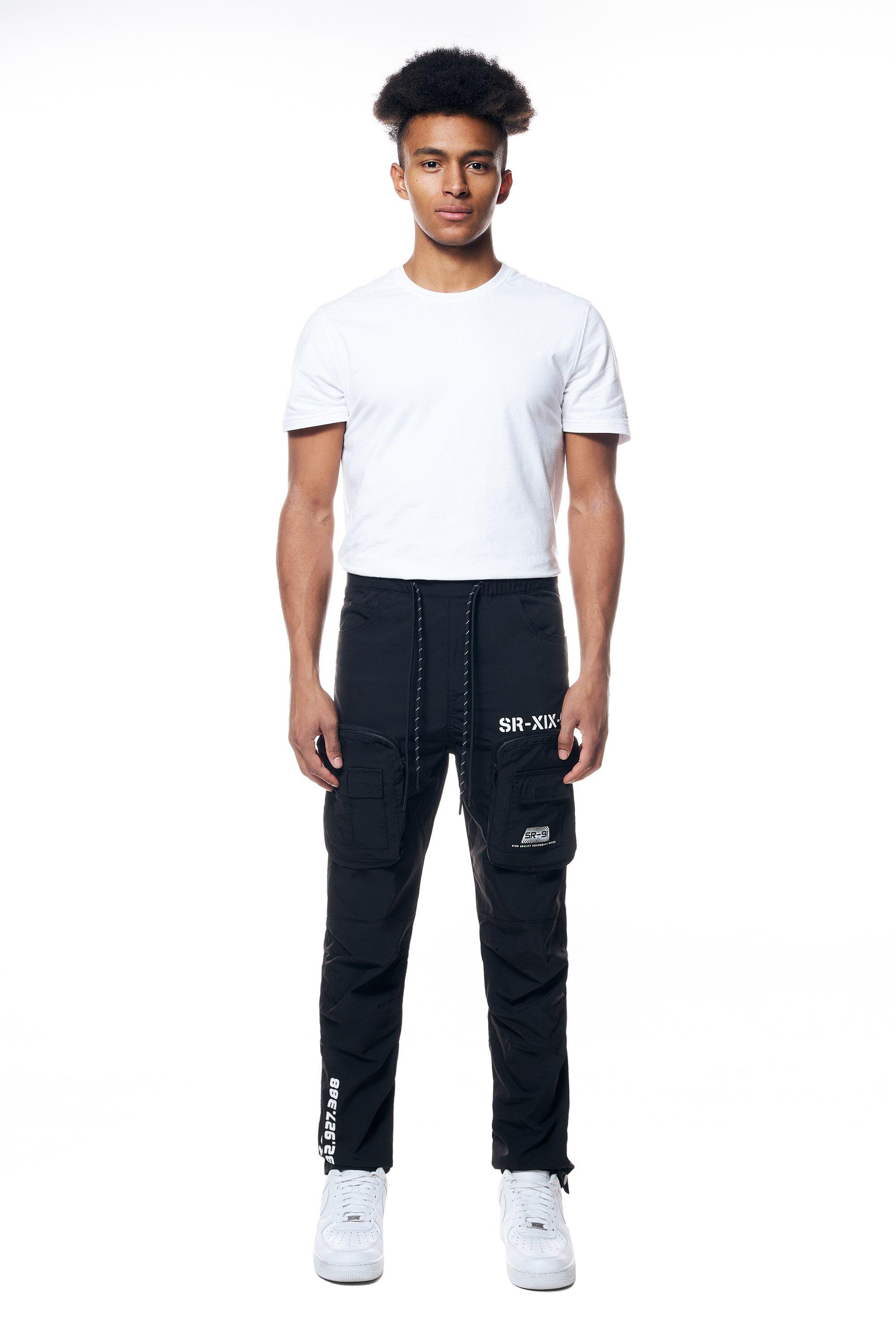 Awake 3M LOGO PRINTED NYLON CARGO PANT Black - black