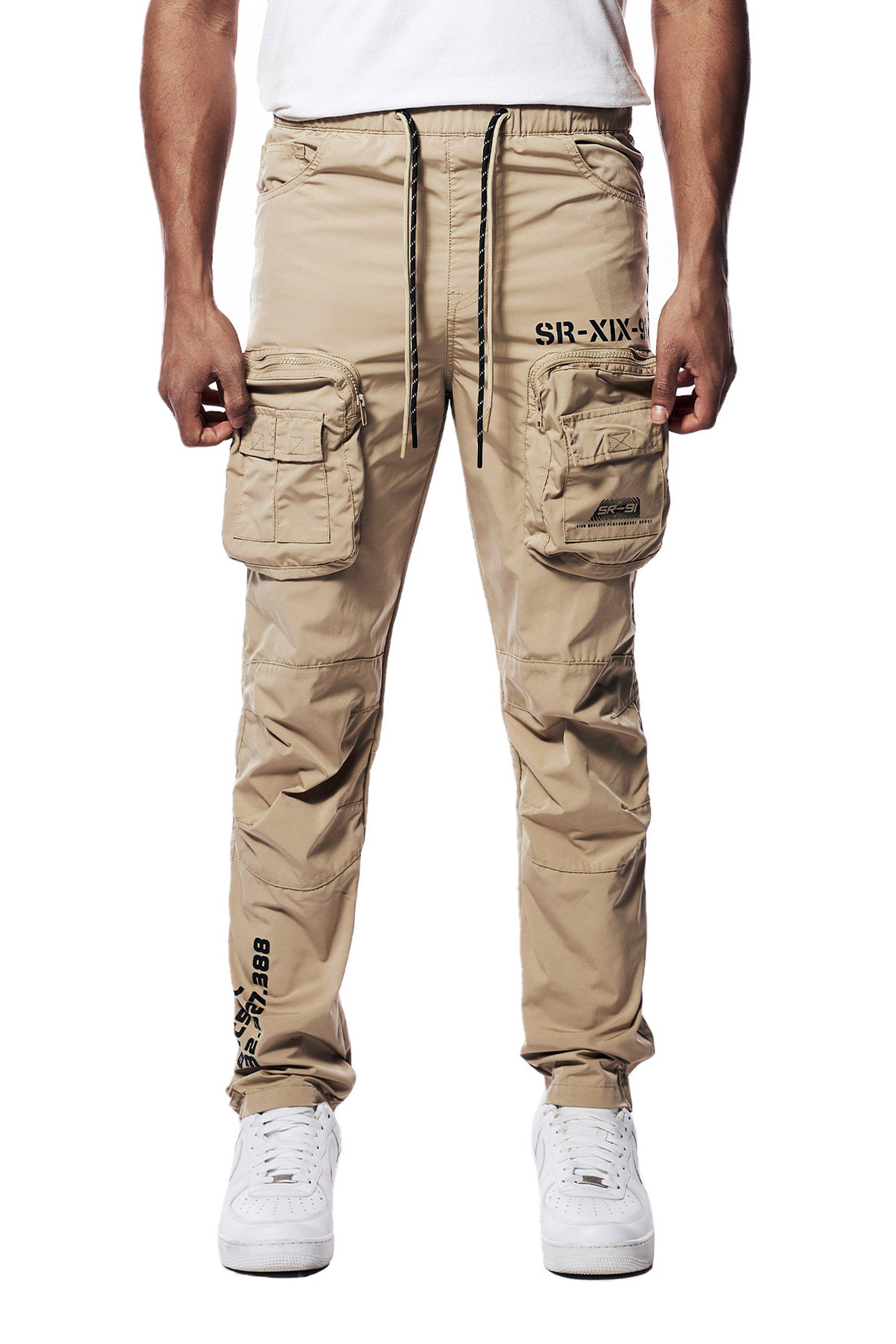 Smoke Rise Men's Nylon Utility Pant - Khaki - KHAKI Thumbnail View 1