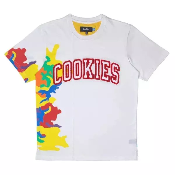 Cookies Men's Camo Cotton Jersey Tee - White - WHITE