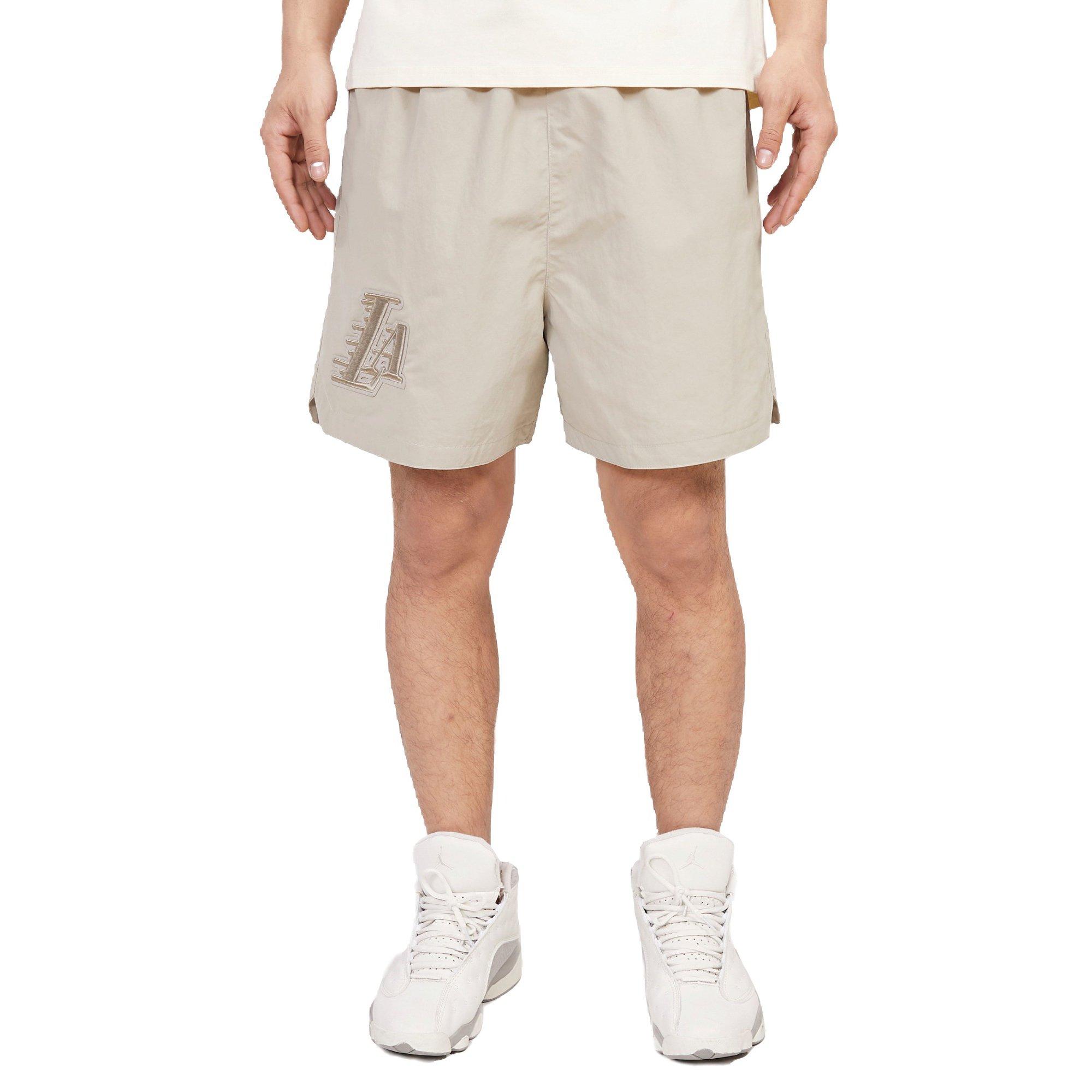 Pro Standard Los Angeles Lakers Neutral Woven Shorts-Sand