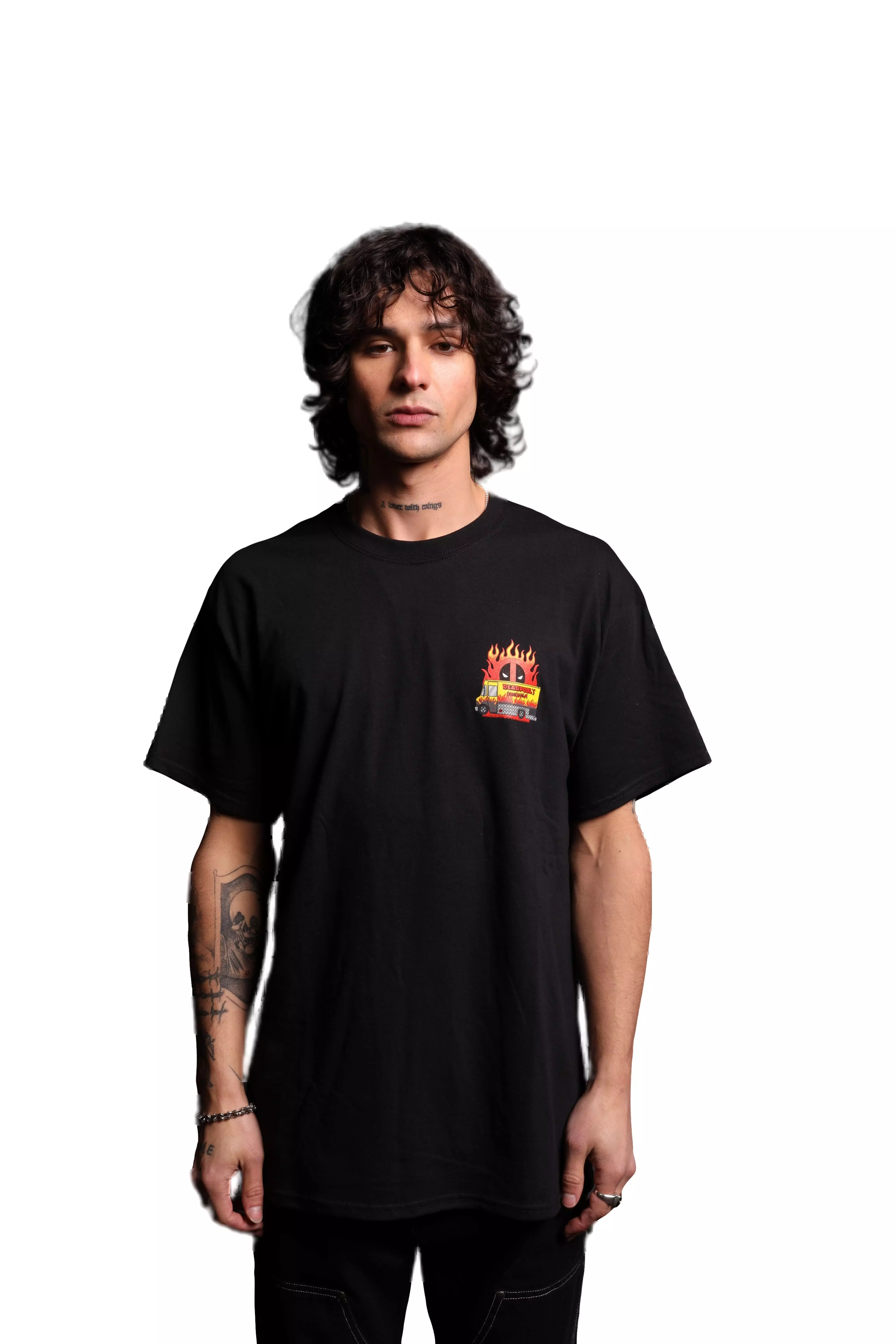 Civil Regime Men's Deadpool Food Truck Tee - BLACK