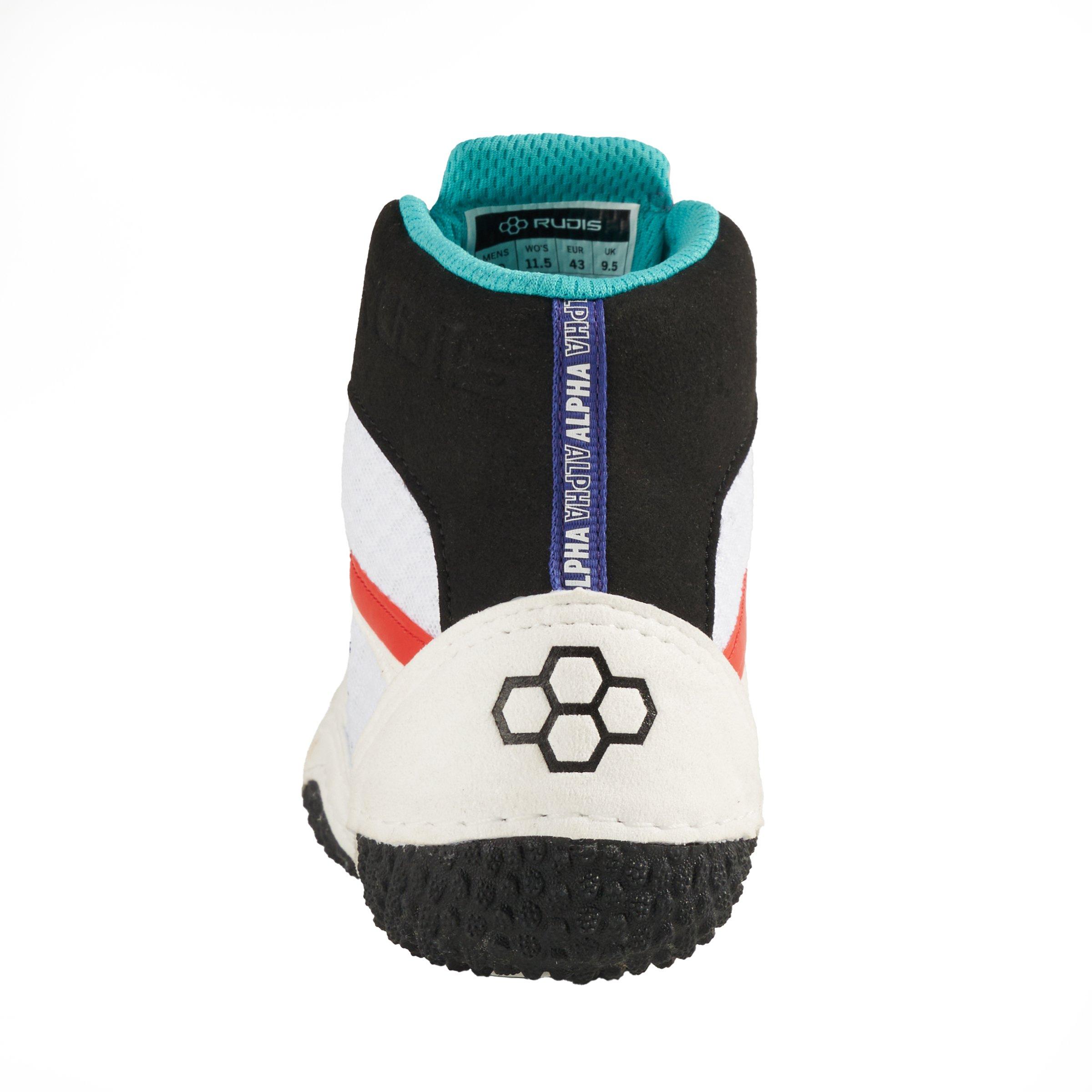 Rudis Alpha 2.0 "Clash Mismatch" Men's Wrestling Shoe - WHITE/BLACK Thumbnail View 3