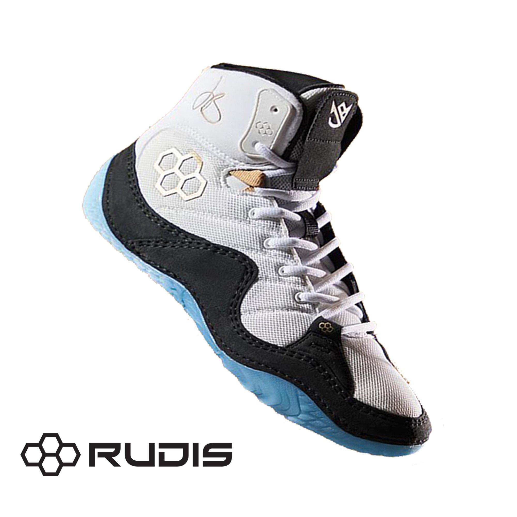 Rudis Jordan Burroughs JB1 "All I See Is Gold - Ice" Men's Wrestling Shoe - BLACK/WHITE Thumbnail View 1