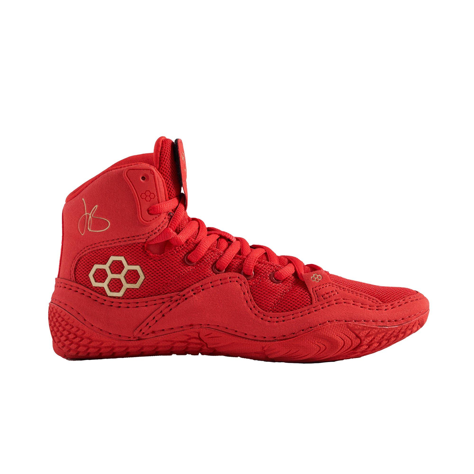 All red store wrestling shoes