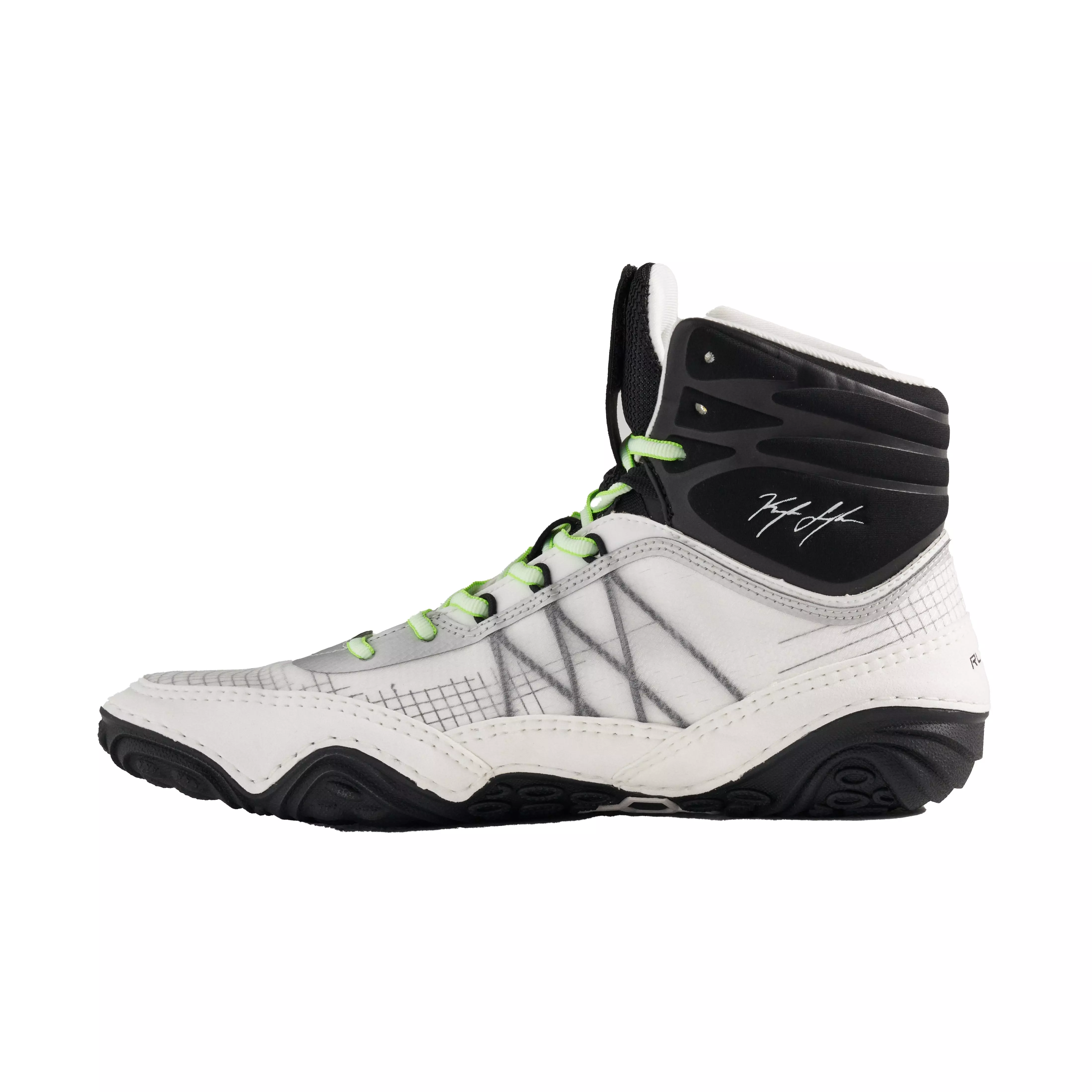 Rudis KS Infinity "Yang White/Lime" Men's Wrestling Shoe - WHITE/LIME