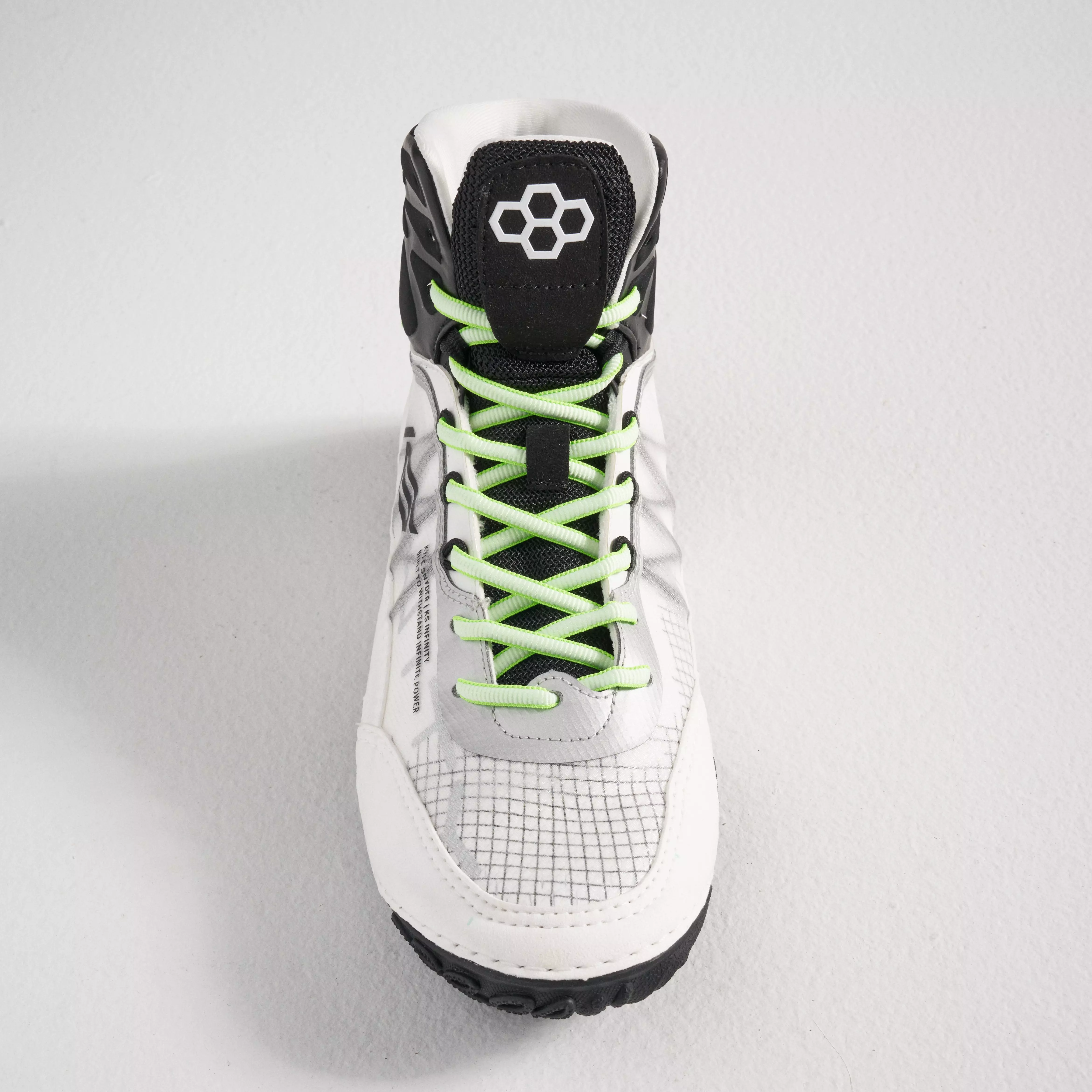 Rudis KS Infinity "Yang White/Lime" Men's Wrestling Shoe - WHITE/LIME
