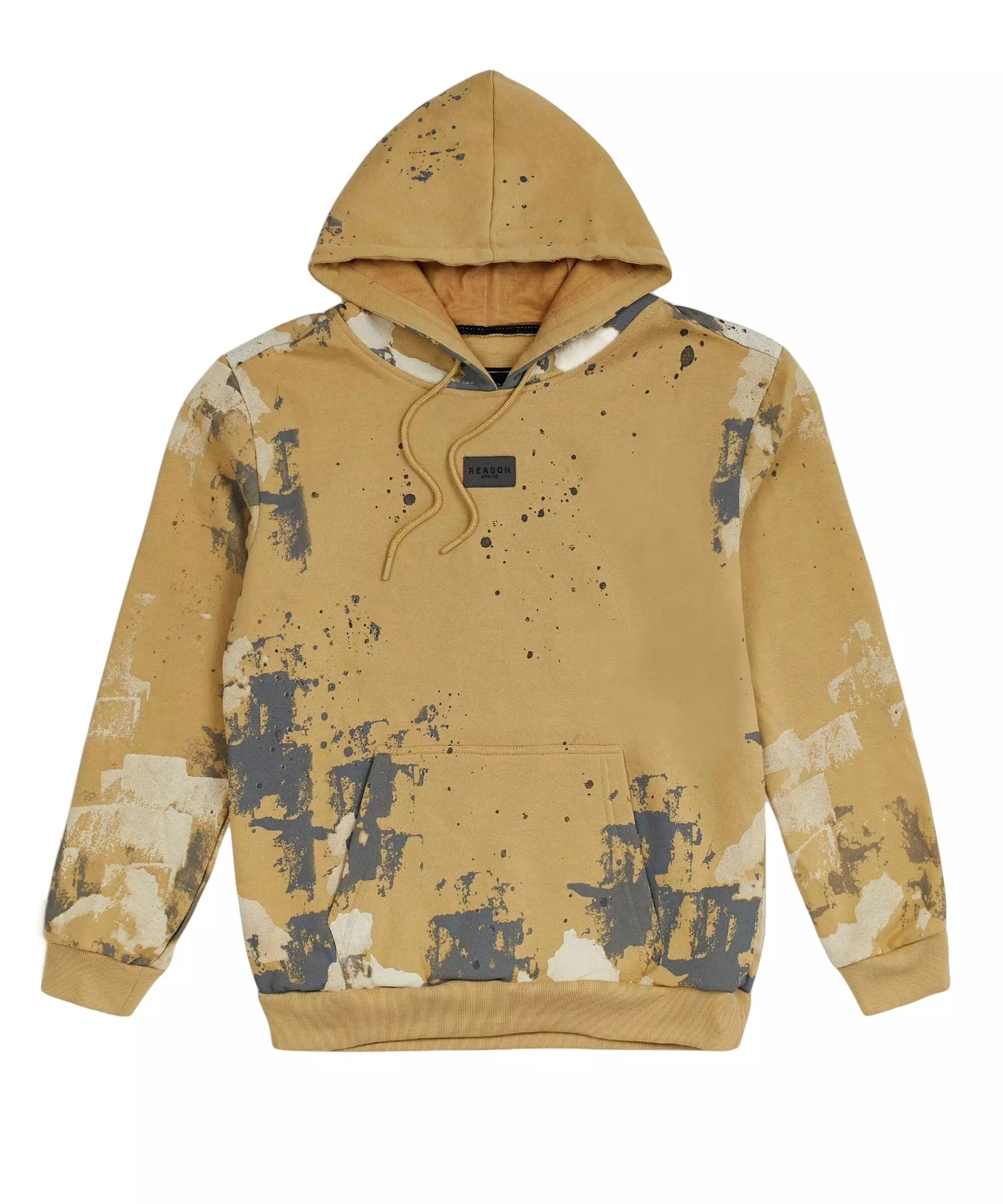Reason Boys' Sponge Paint Hoodie - Khaki - KHAKI