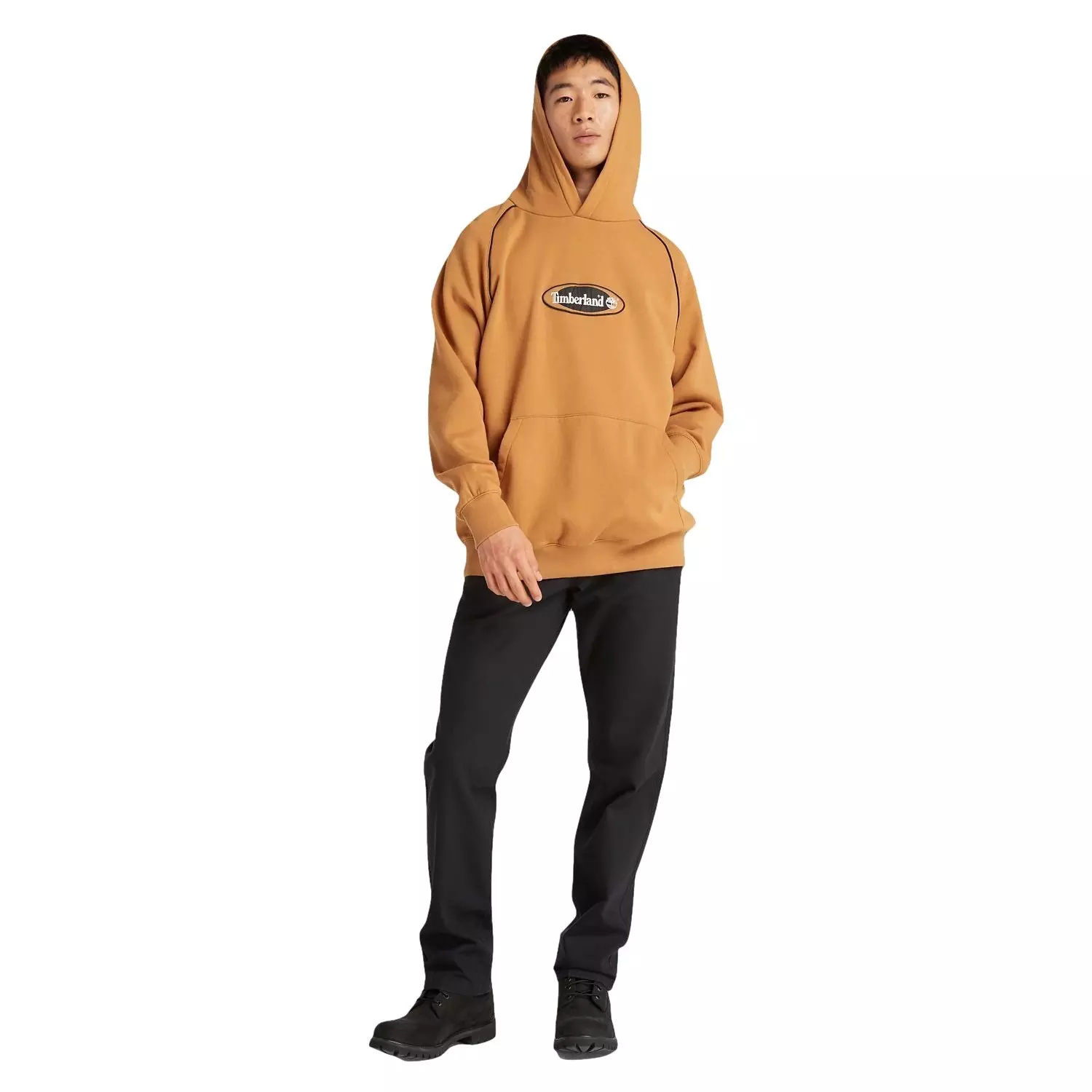 Timberland Men's Oval Logo Hoodie - Wheat - WHEAT
