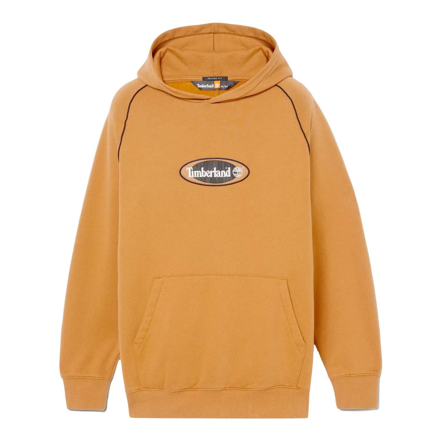 Timberland Men's Oval Logo Hoodie - Wheat - WHEAT Thumbnail View 5