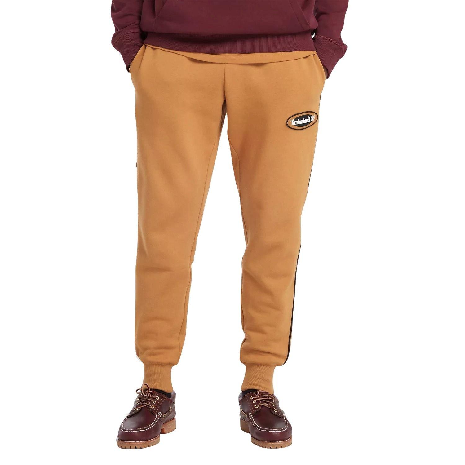 Timberland Oval Logo Men s Sweatpants Wheat Size 2XL Polyester Cotton