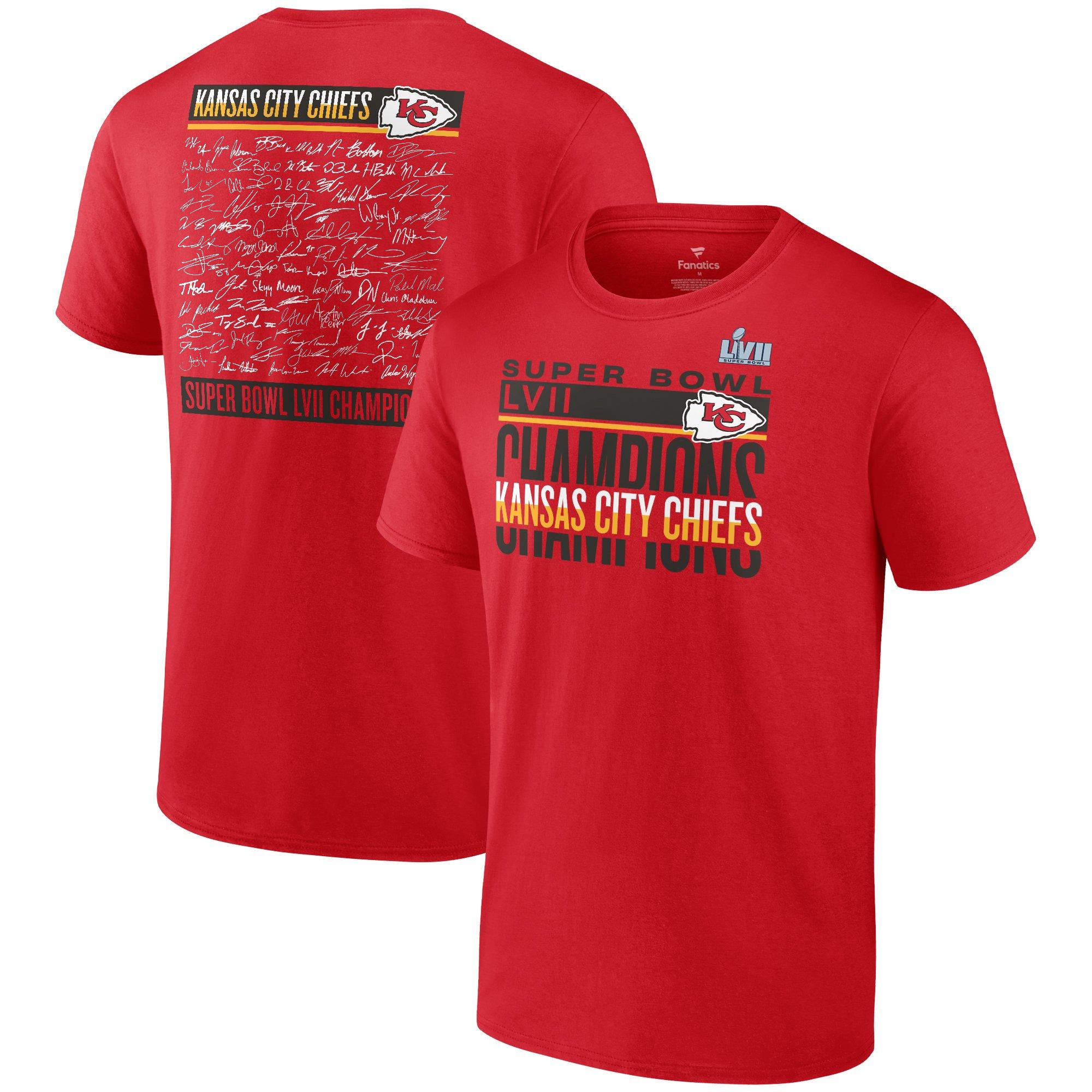 Kansas City Chiefs Nike Youth Super Bowl LVII Champions Roster T