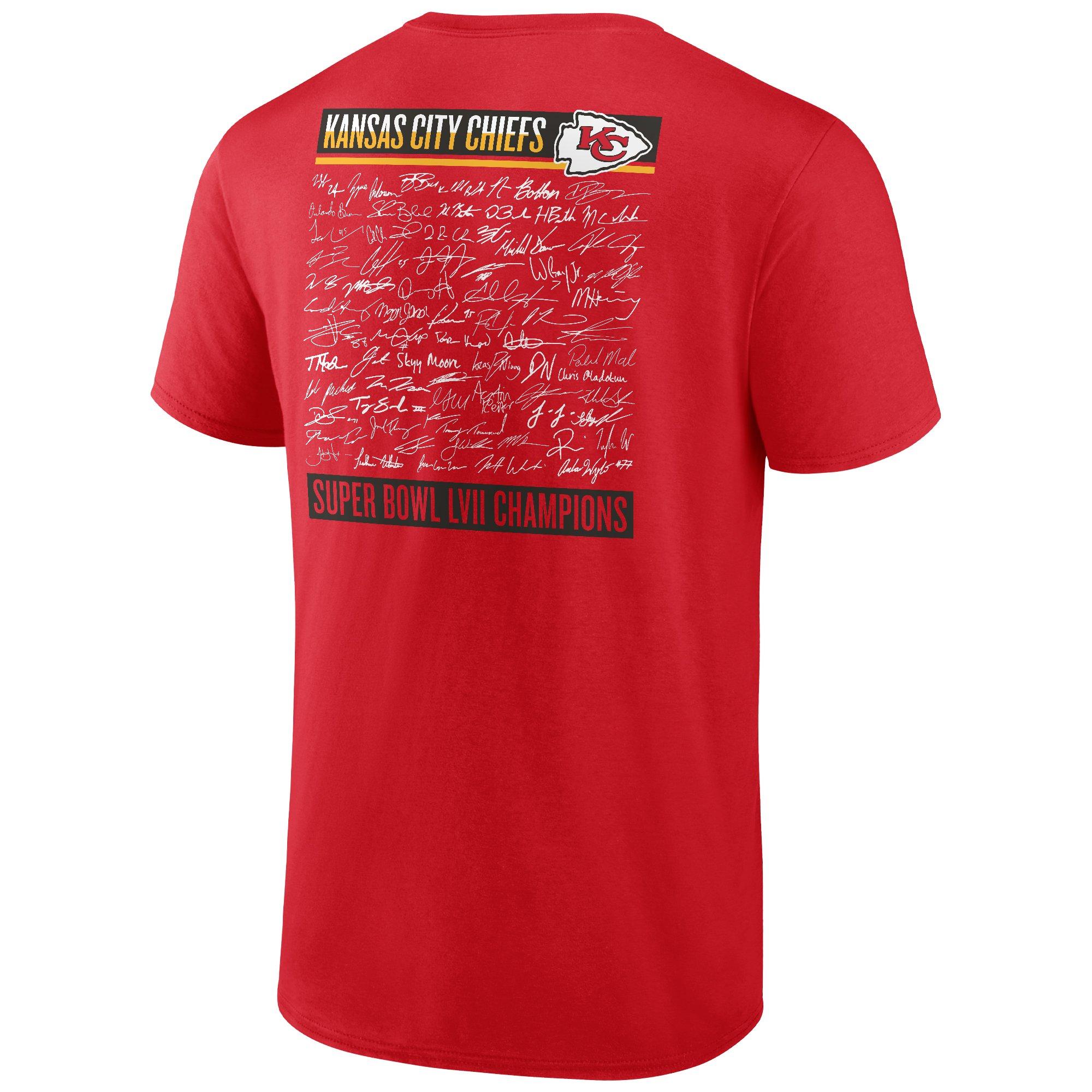 As Is NFL Super Bowl LVII Champions Chiefs Roster L/S Tee 