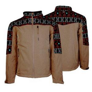 Hooey Men's Soft Shell Aztec Jacket-Tan