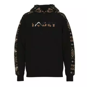 Hooey Men's Canyon Aztec Pullover Hoodie-Black - BLACK