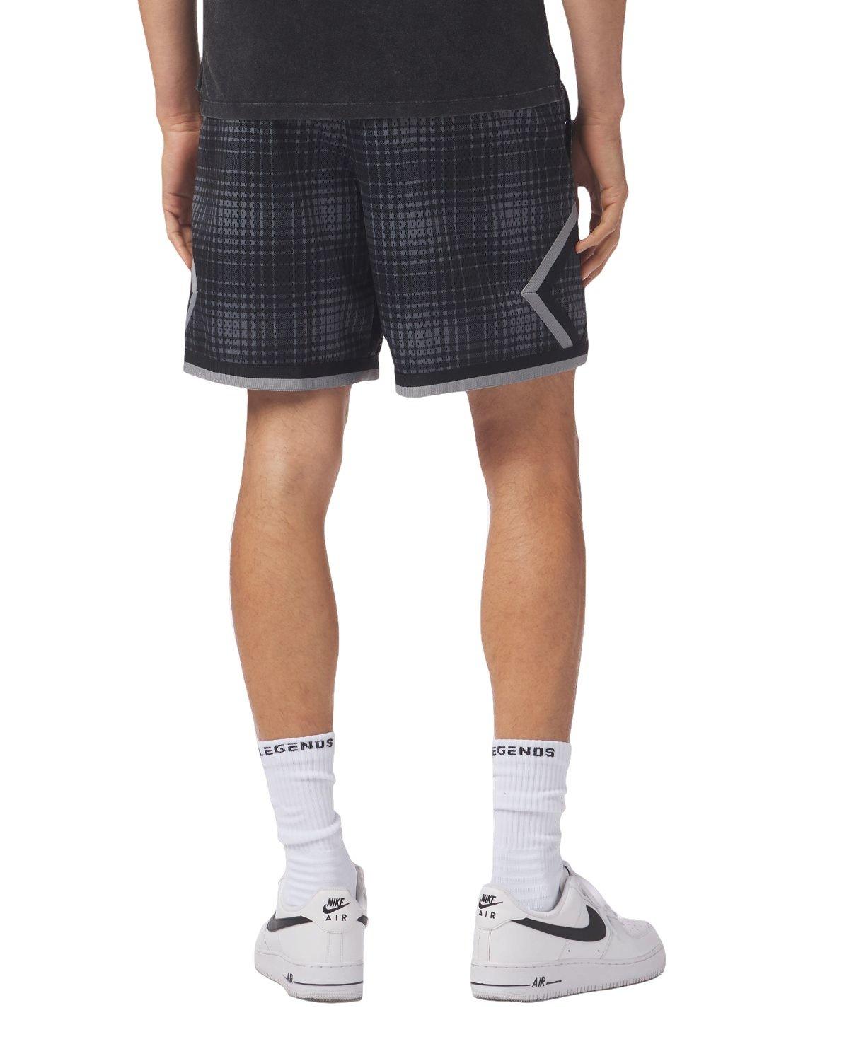 Legends Men's Crossover Plaid Shorts - BLACK Thumbnail View 2