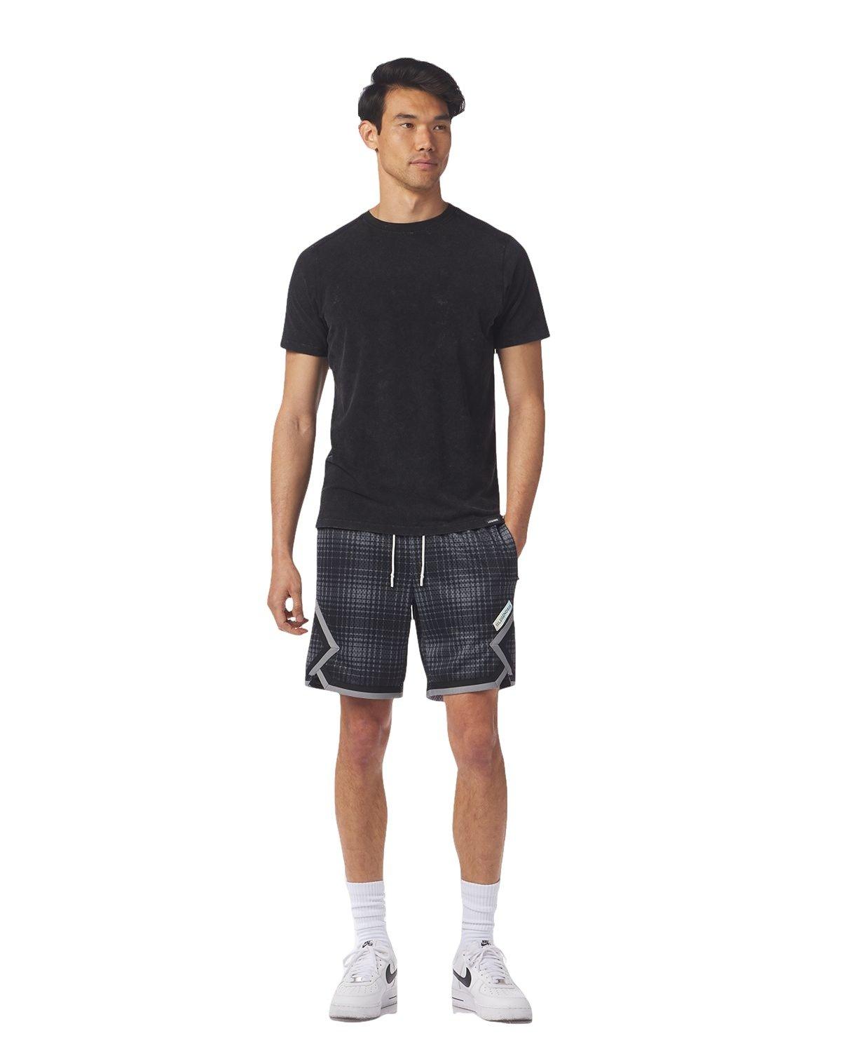 Legends Men's Crossover Plaid Shorts - BLACK Thumbnail View 4