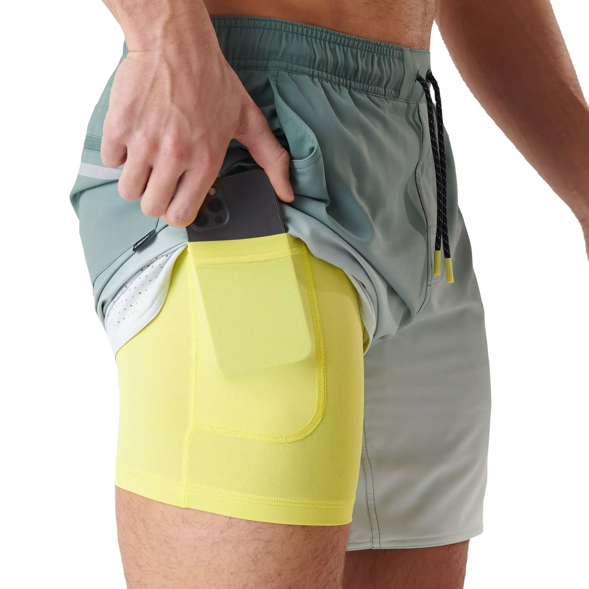 Legends Men's&nbsp;Luka&nbsp;2.0 7-Inch Linerless Shorts - Grey&nbsp; - GREEN