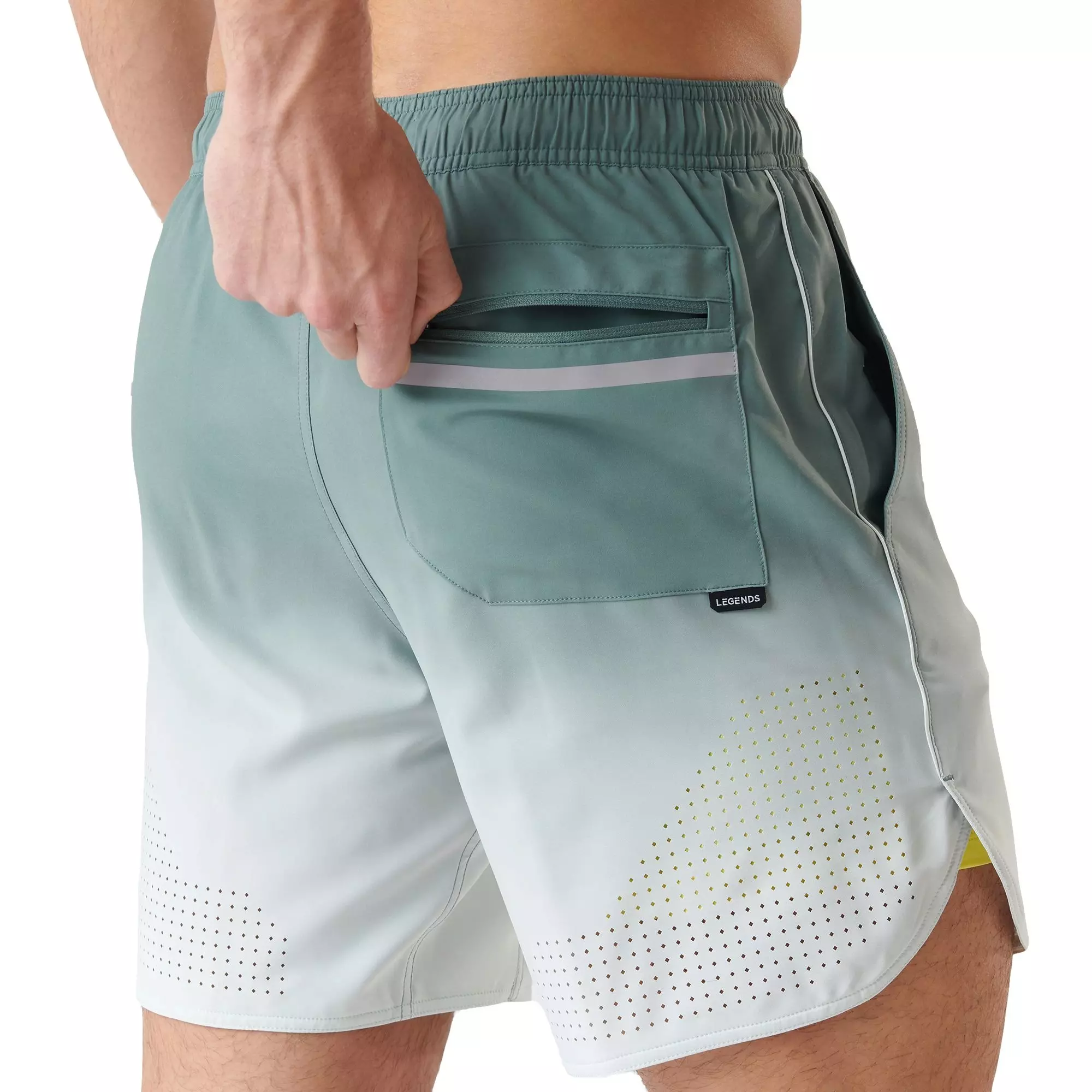 Legends Men's&nbsp;Luka&nbsp;2.0 7-Inch Linerless Shorts - Grey&nbsp; - GREEN