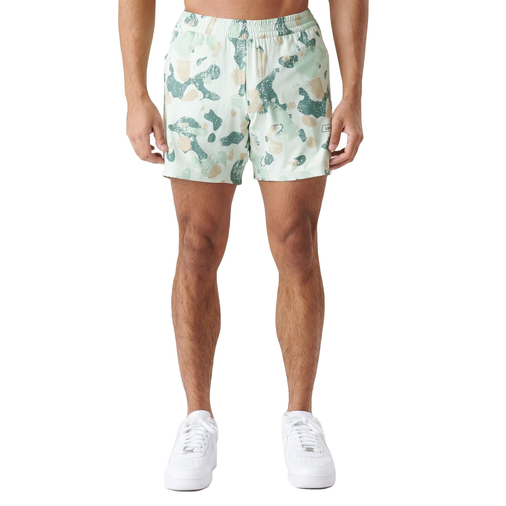 Legends Men's Bishop 7-Inch Linerless Shorts - Camo - LT GREEN Thumbnail View 1