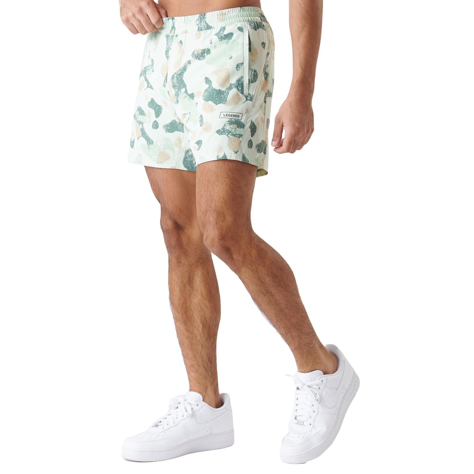 Legends Men's Bishop 7-Inch Linerless Shorts - Camo - LT GREEN Thumbnail View 3