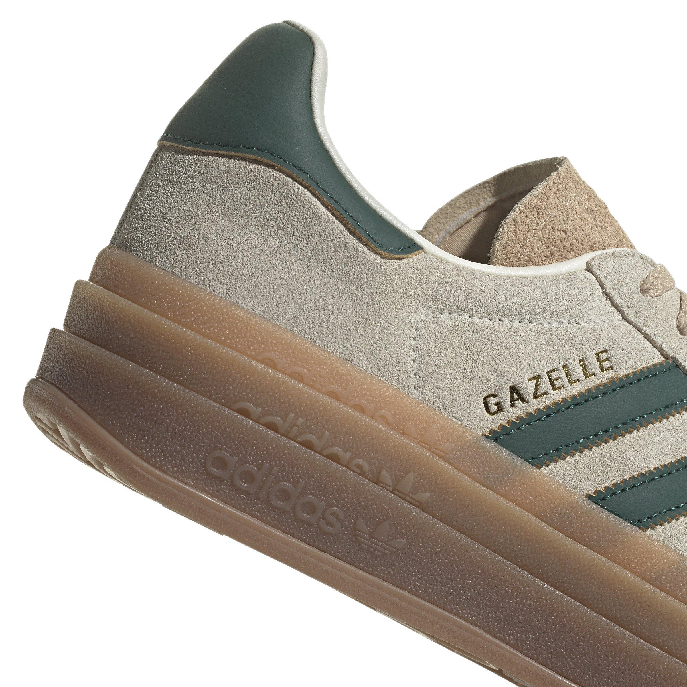 adidas Originals Gazelle Bold "Cream White/Green" Women's Shoe - Hibbett | Gear