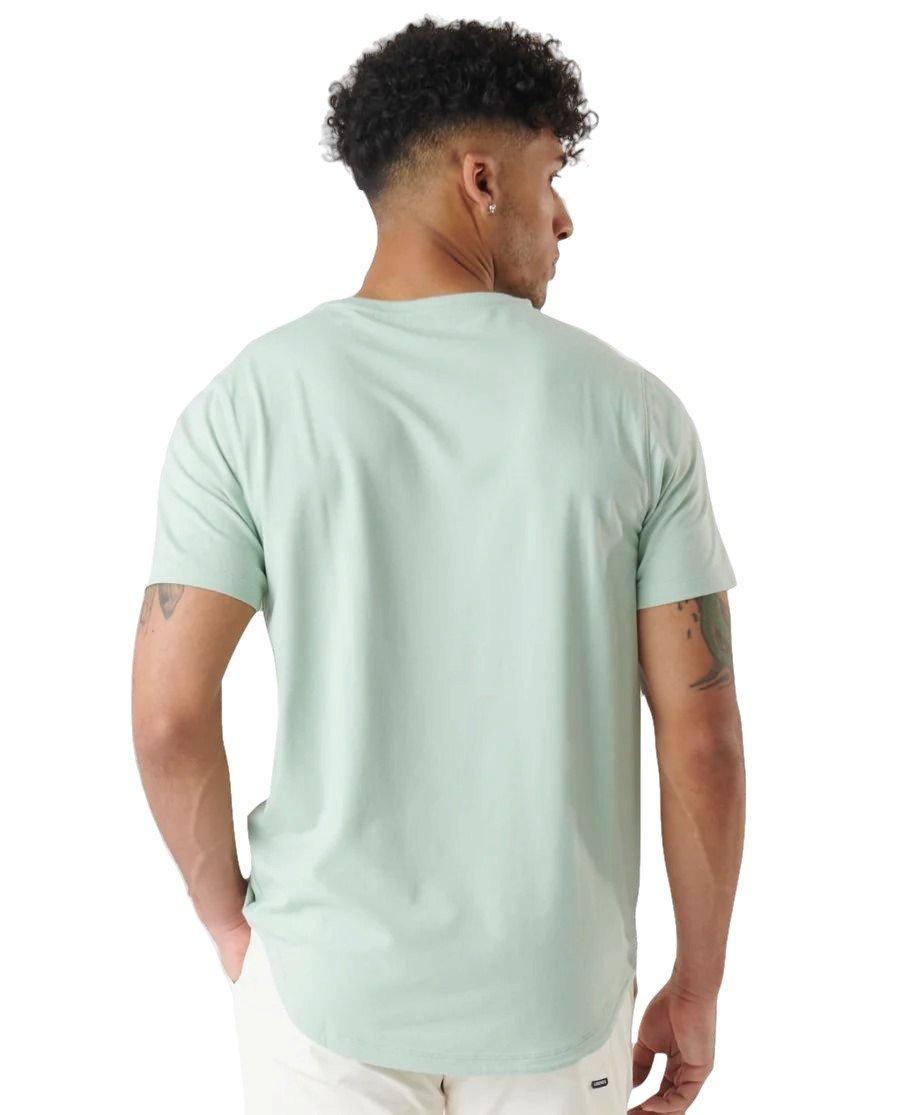 Legends Men's Aviation Curved Hem Tee - LT GREEN Thumbnail View 2