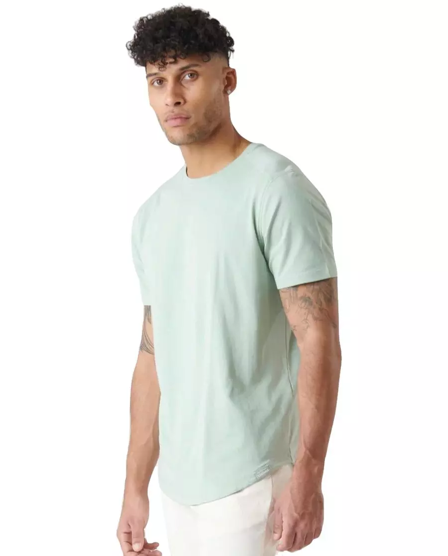Legends Men's Aviation Curved Hem Tee - LT GREEN