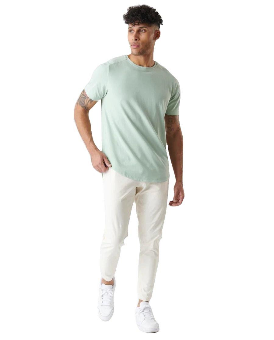 Legends Men's Aviation Curved Hem Tee - LT GREEN Thumbnail View 4