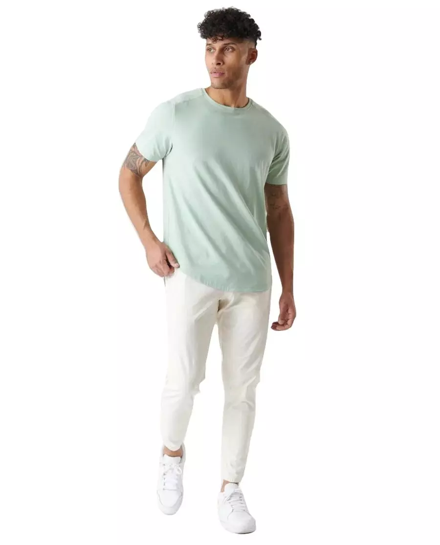 Legends Men's Aviation Curved Hem Tee - LT GREEN