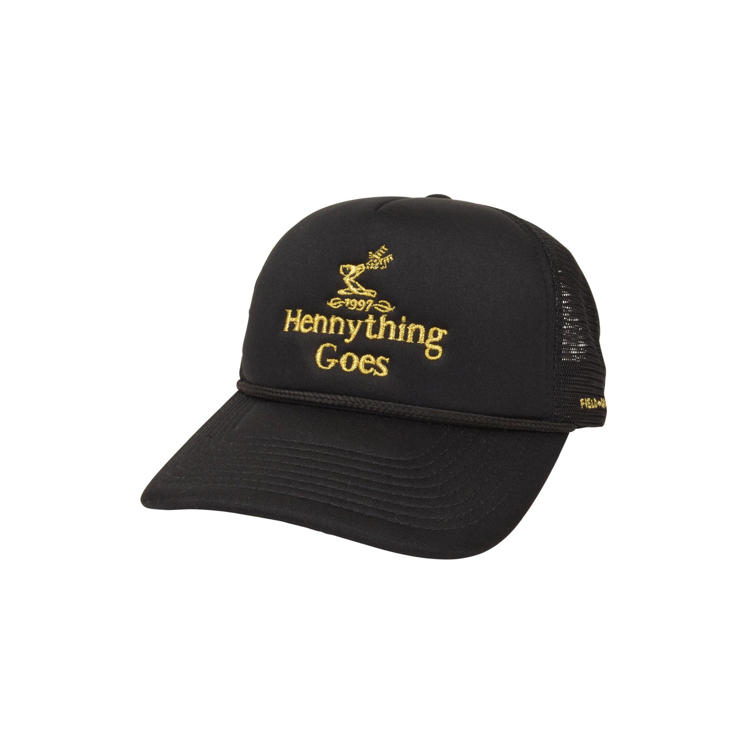 Field Grade Hennything Goes Trucker Snapback-Black - BLACK Thumbnail View 1