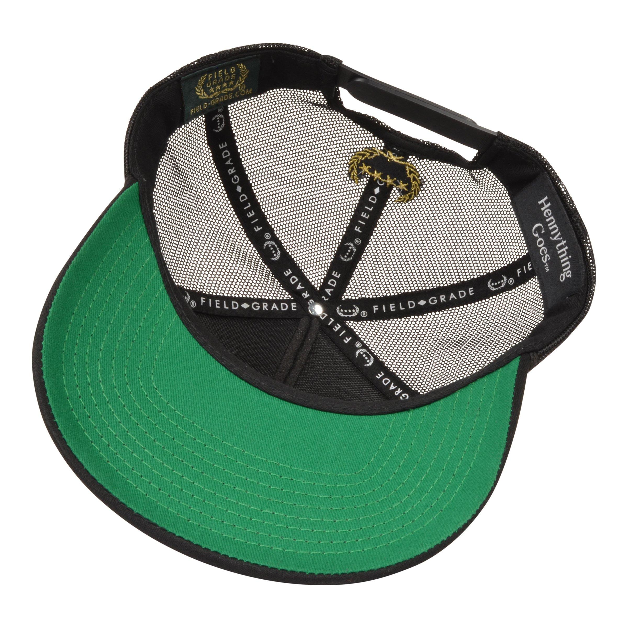 Field Grade Hennything Goes Trucker Snapback-Black - BLACK Thumbnail View 5