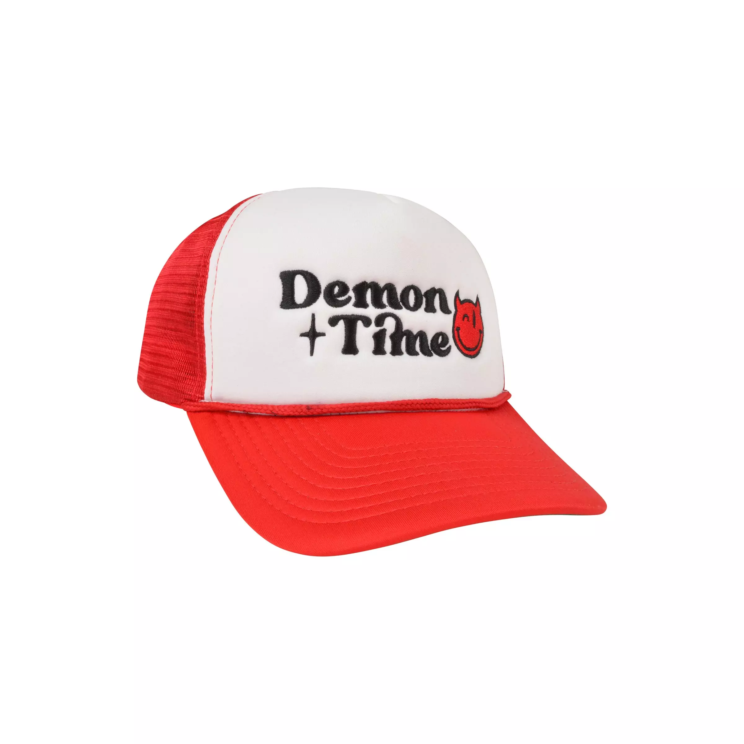 Field Grade Demon Time Trucker Snapback-White/Red - WHITE/RED