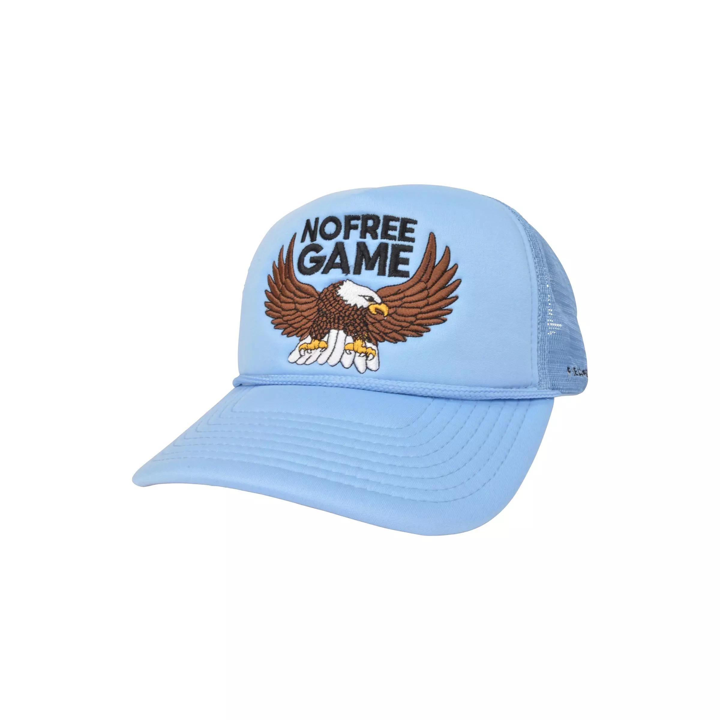 Field Grade No Free Game Trucker Snapback-Light Blue - BLUE