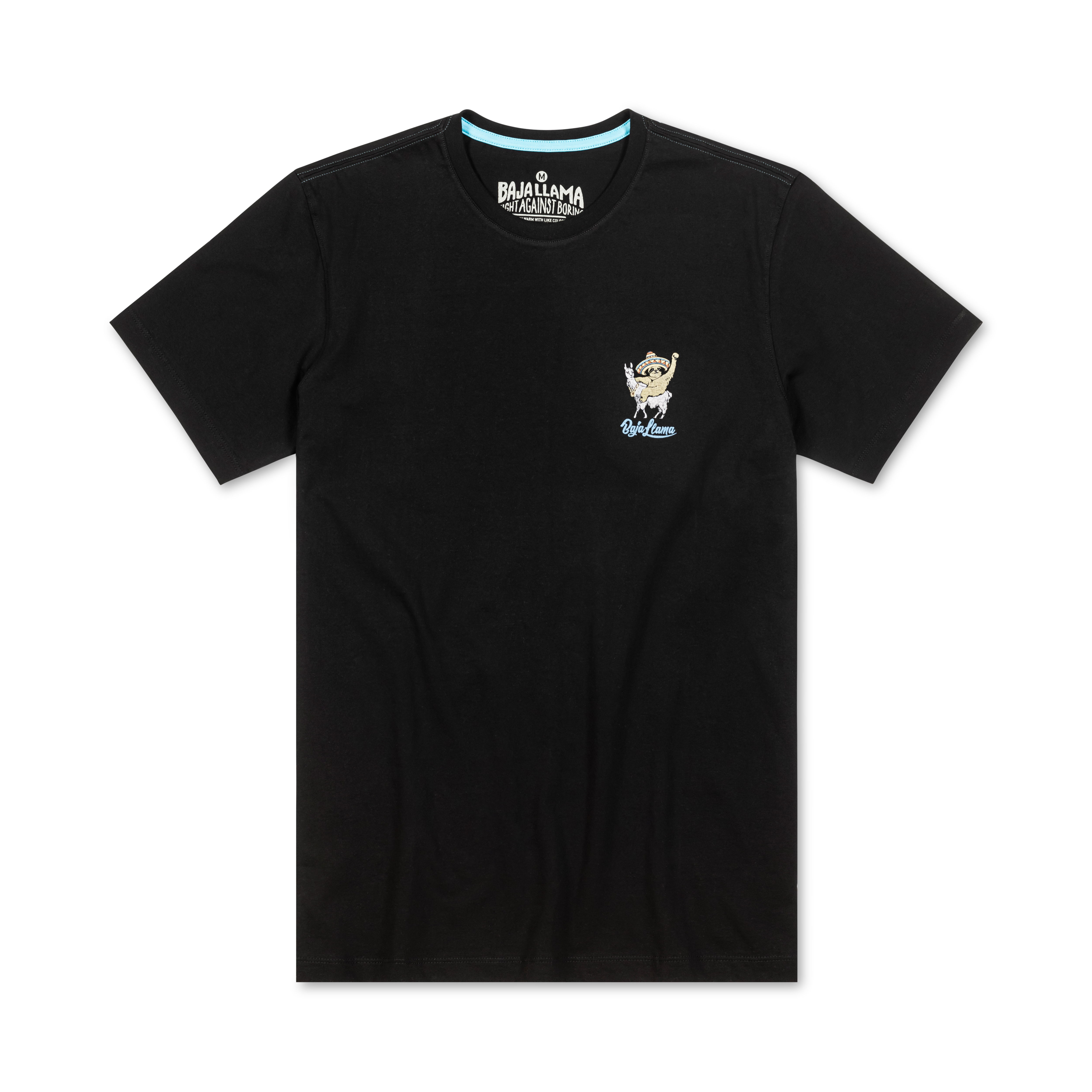 Baja Llama Men's Summertime Hero Tee - BLACK Thumbnail View 1
