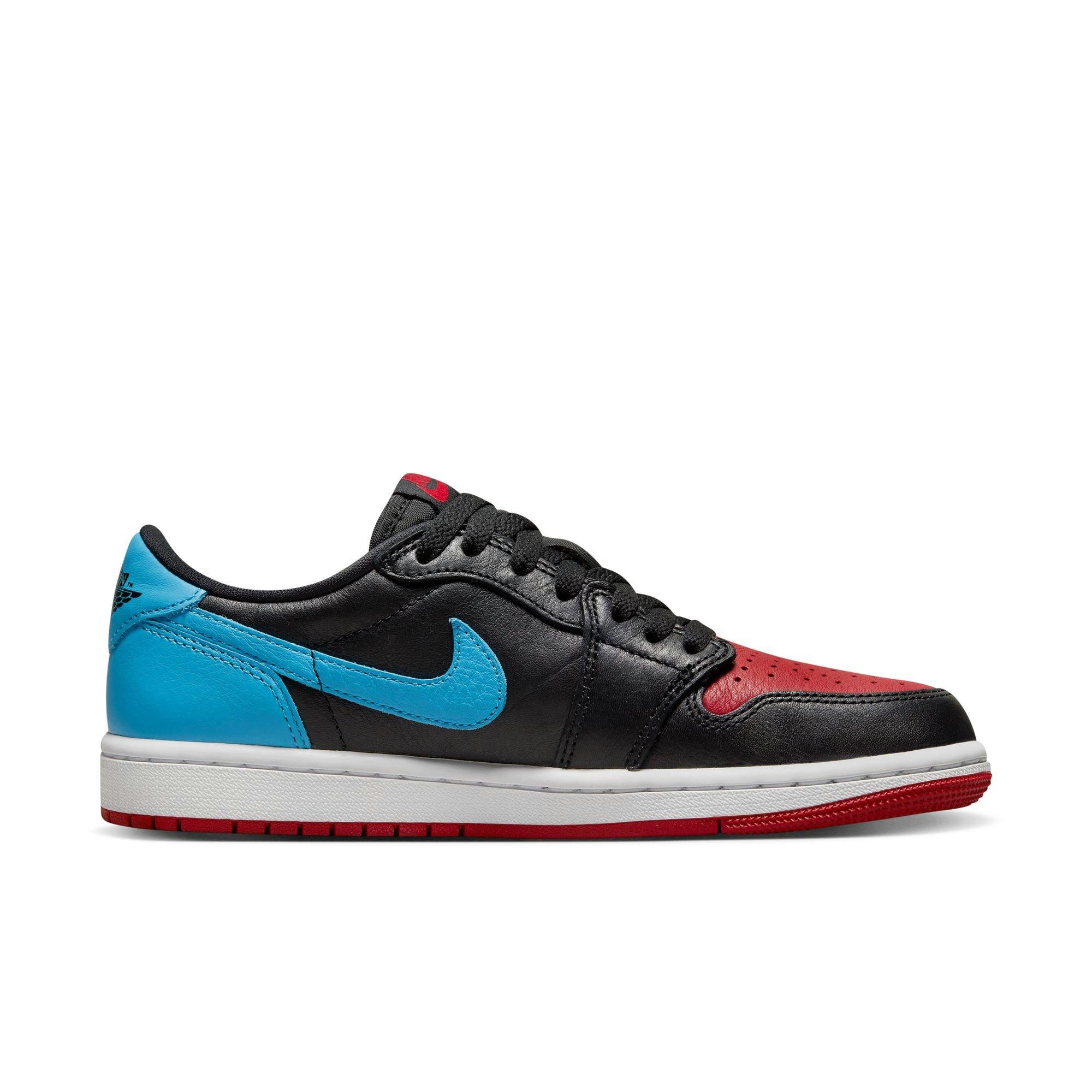 Women's Air Jordan 1 Low OG UNC to Chicago, Black Blue Gym Red / 10