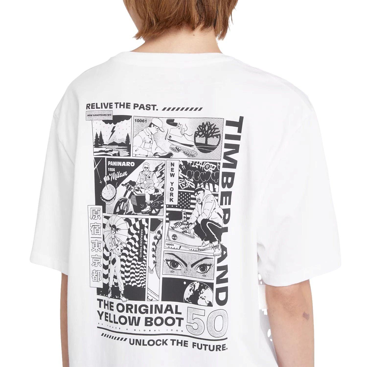 Timberland Comic Graphic Men's White Tee