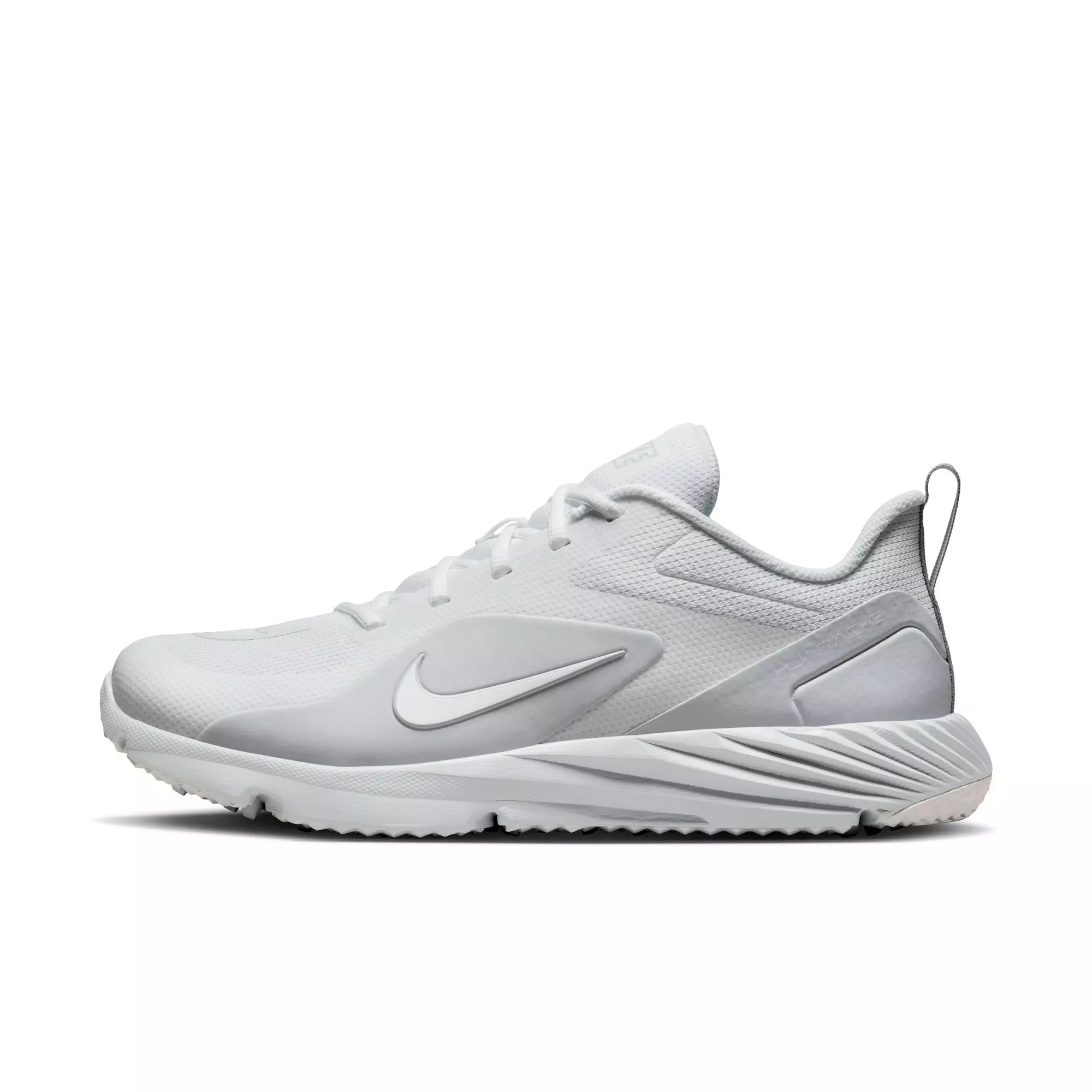 Nike Alpha Huarache 8 Pro Turf "White/Pure Platinum/Wolf Grey" Men's Lacrosse Shoe - WHITE
