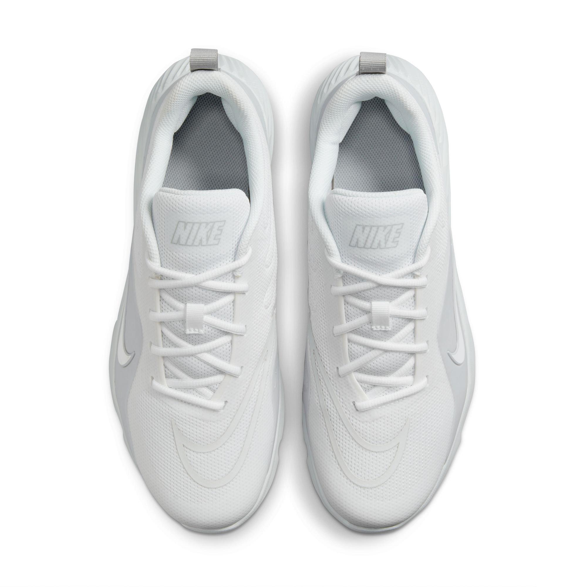 Nike Alpha Huarache 8 Pro Turf "White/Pure Platinum/Wolf Grey" Men's Lacrosse Shoe - WHITE Thumbnail View 5