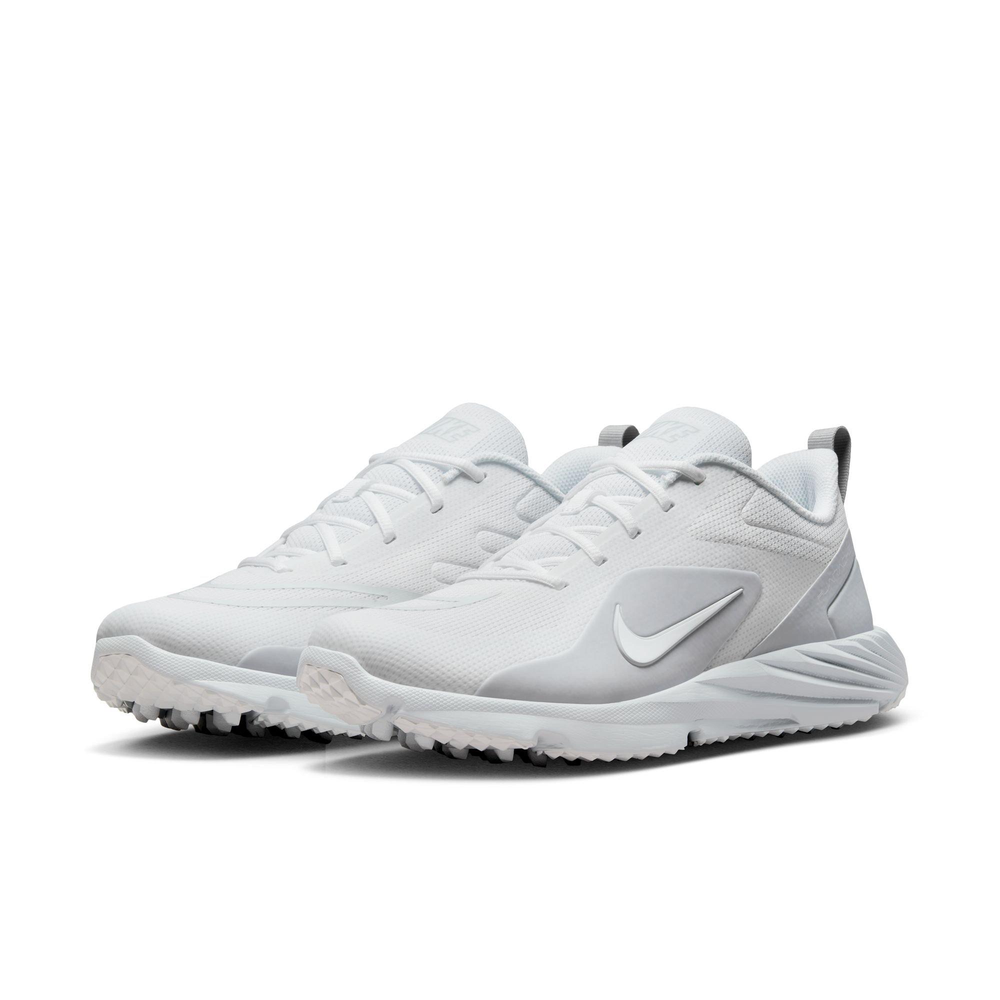 Nike Alpha Huarache 8 Pro Turf "White/Pure Platinum/Wolf Grey" Men's Lacrosse Shoe - WHITE Thumbnail View 6