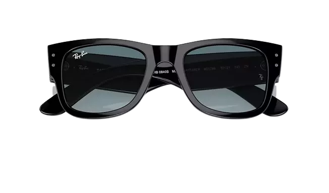 Ray-Ban Mega Wayfarer Sunglasses-Black - BLACK