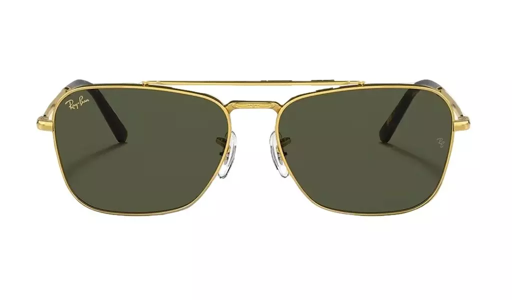 Ray-Ban New Caravan Sunglasses-Gold - GOLD