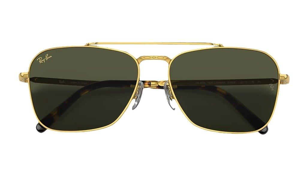 Ray-Ban New Caravan Sunglasses-Gold - GOLD Thumbnail View 4